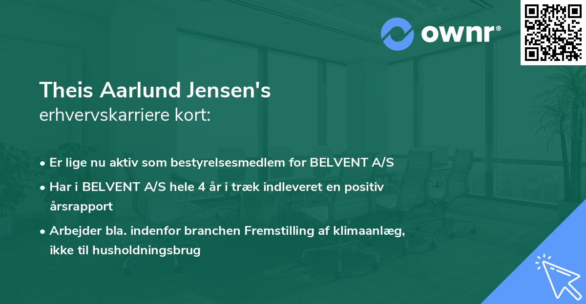 Theis Aarlund Jensen's erhvervskarriere kort