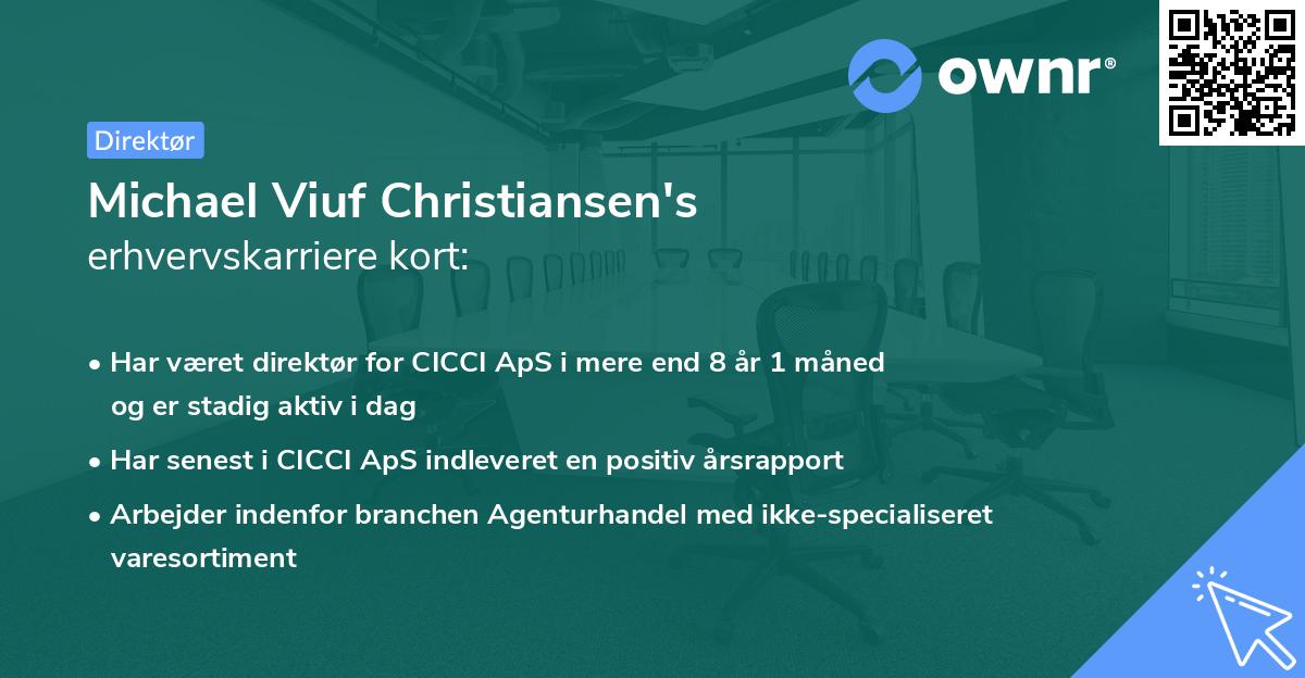 Michael Viuf Christiansen's erhvervskarriere kort