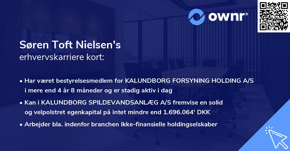Søren Toft Nielsen's erhvervskarriere kort