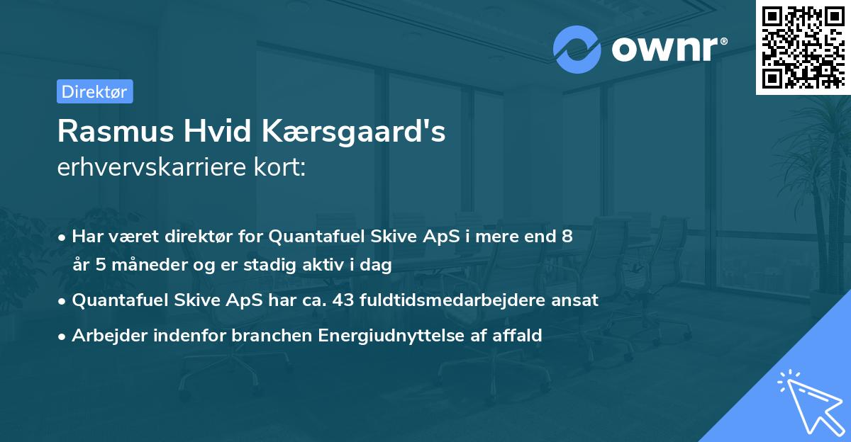 Rasmus Hvid Kærsgaard's erhvervskarriere kort