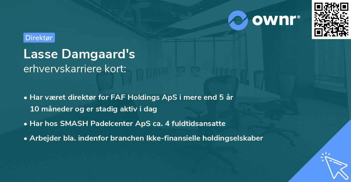 Lasse Damgaard's erhvervskarriere kort