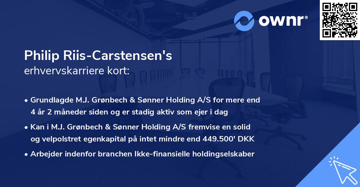 Philip Riis-Carstensen's erhvervskarriere kort