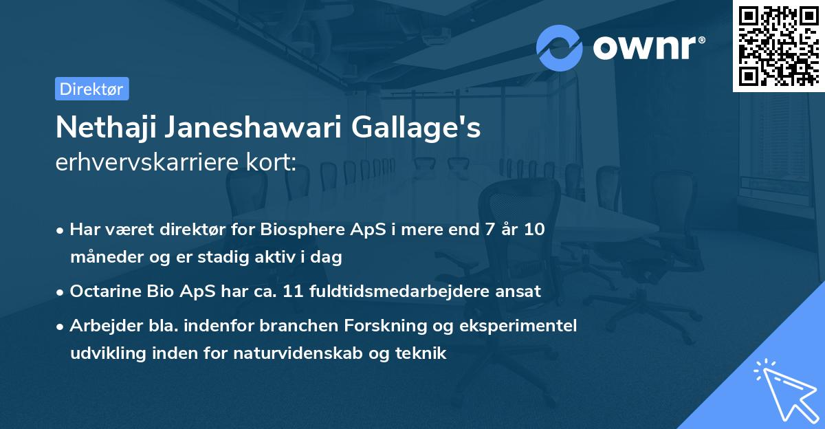 Nethaji Janeshawari Gallage's erhvervskarriere kort