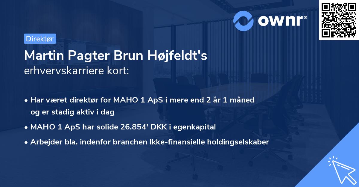 Martin Pagter Brun Højfeldt's erhvervskarriere kort