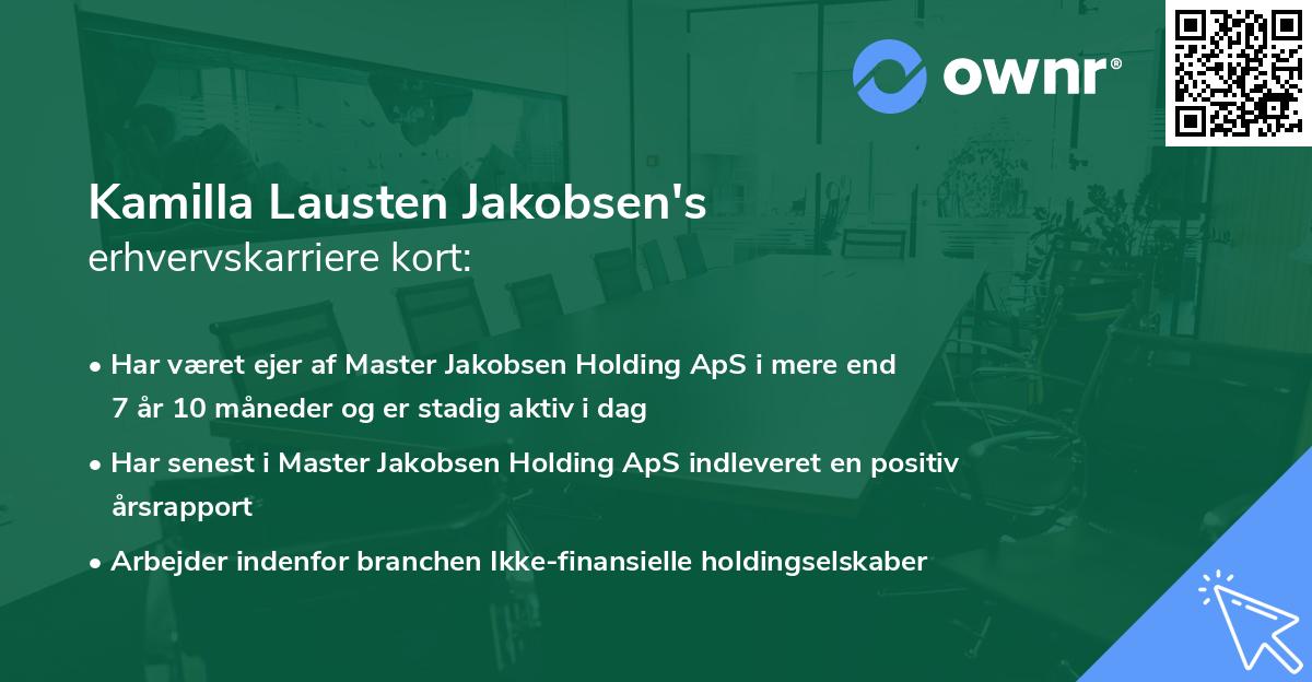 Kamilla Lausten Jakobsen's erhvervskarriere kort