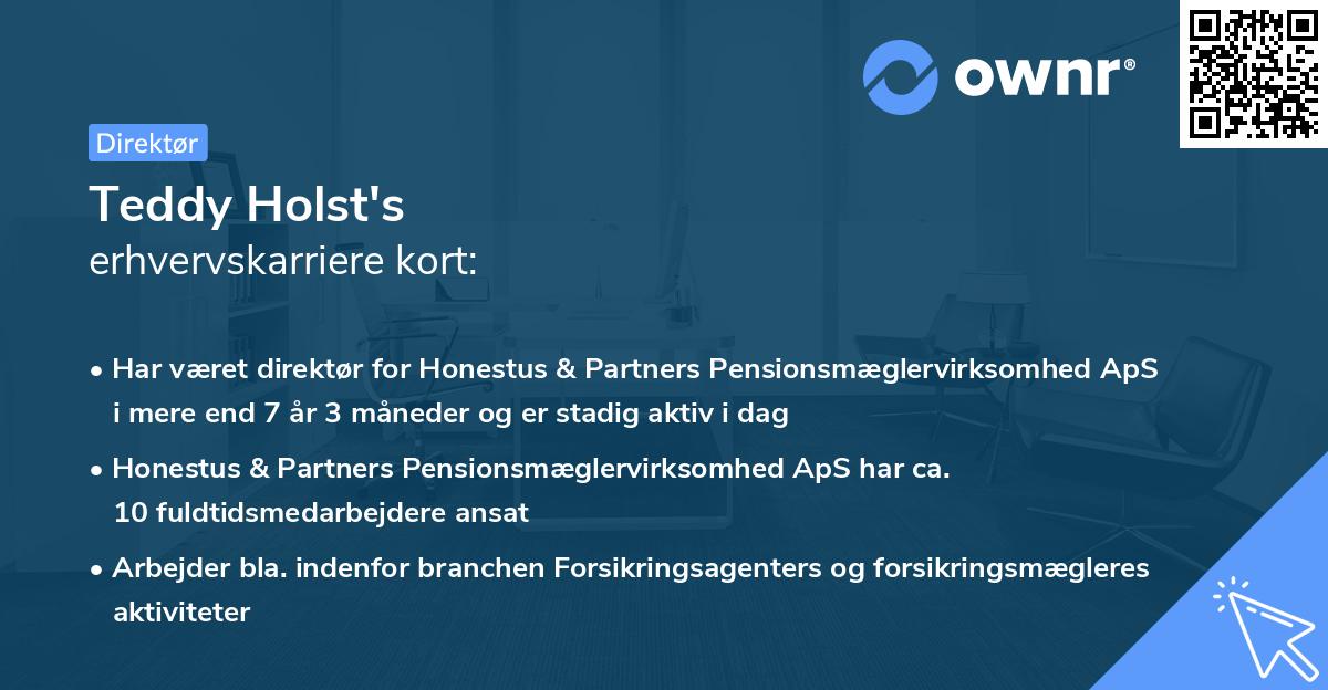 Teddy Holst's erhvervskarriere kort