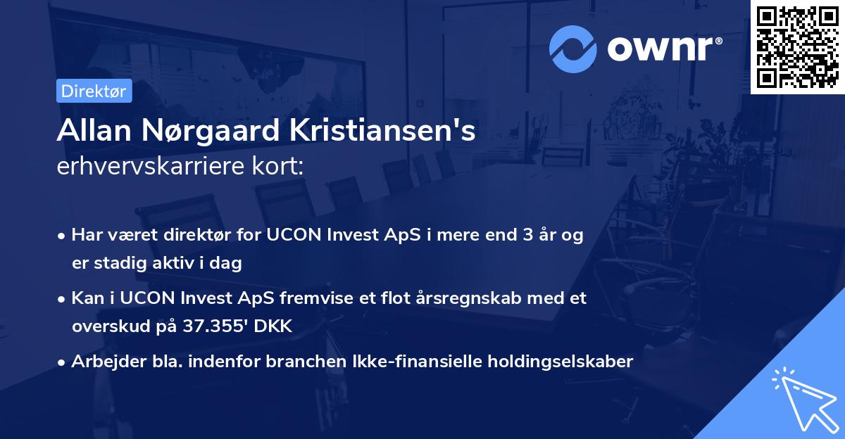Allan Nørgaard Kristiansen's erhvervskarriere kort