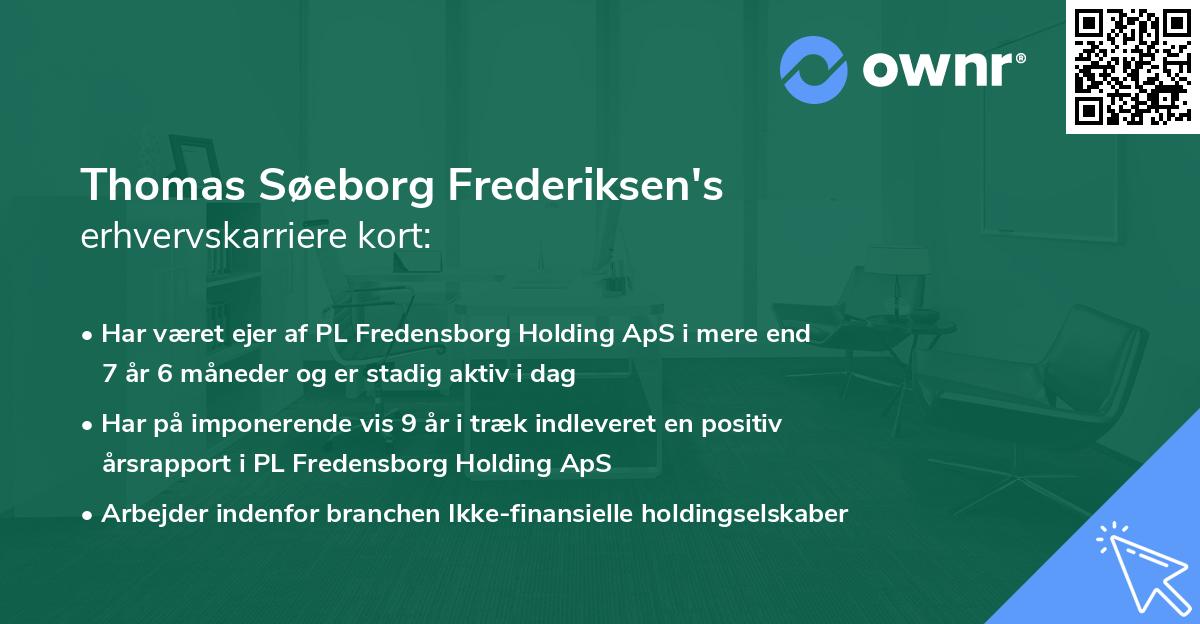 Thomas Søeborg Frederiksen's erhvervskarriere kort