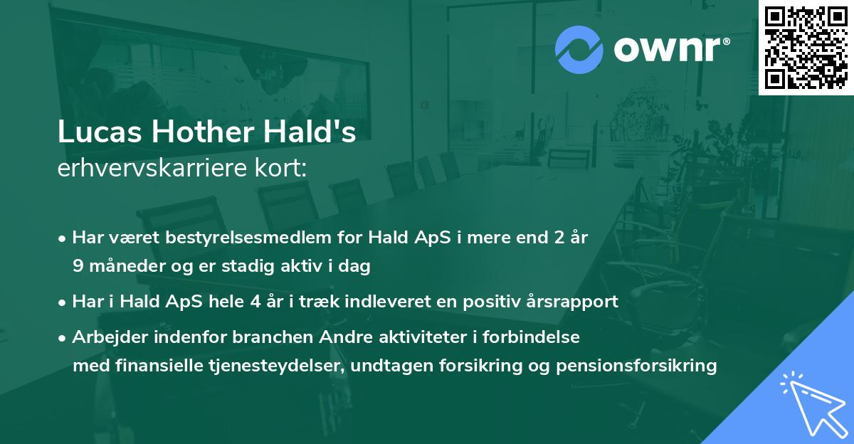 Lucas Hother Hald's erhvervskarriere kort