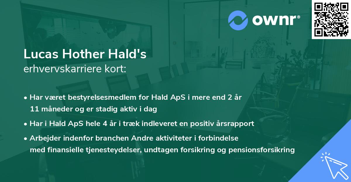 Lucas Hother Hald's erhvervskarriere kort