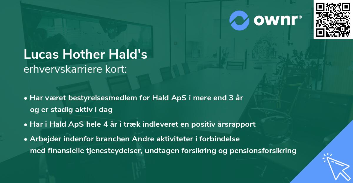 Lucas Hother Hald's erhvervskarriere kort