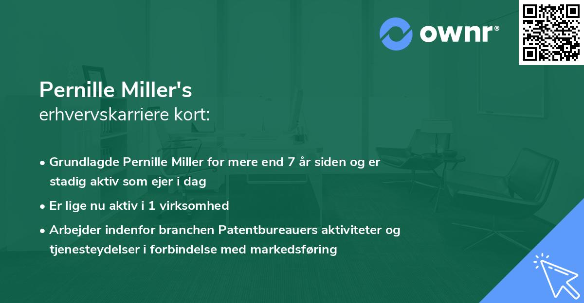 Pernille Miller's erhvervskarriere kort