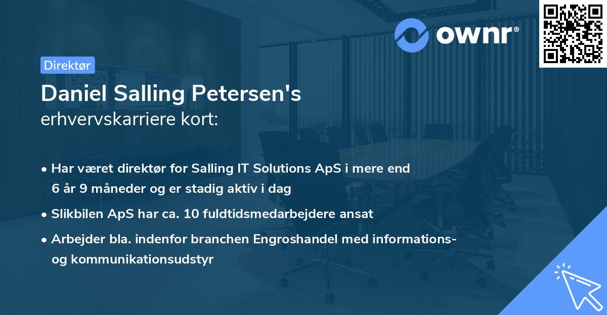 Daniel Salling Petersen's erhvervskarriere kort