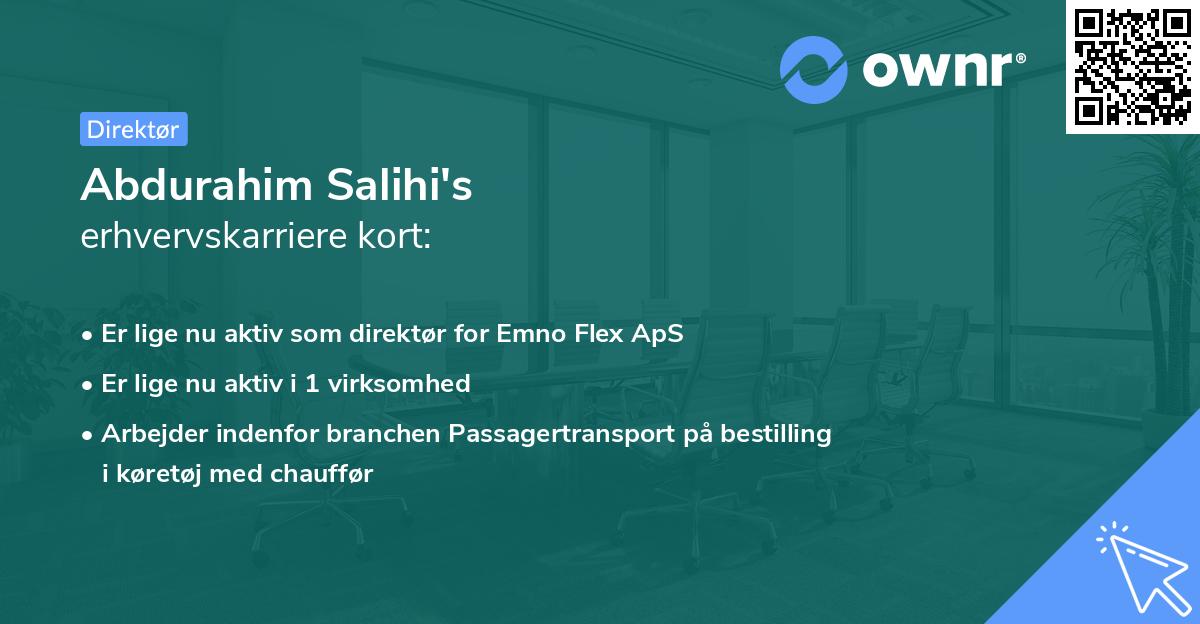 Abdurahim Salihi's erhvervskarriere kort