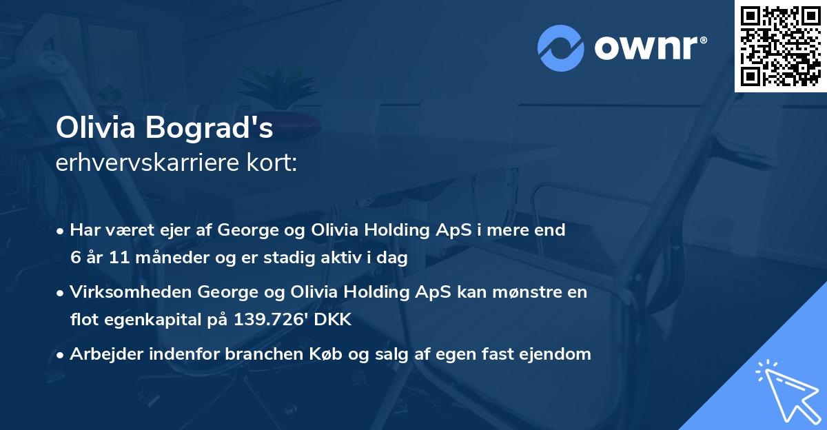 Olivia Bograd's erhvervskarriere kort
