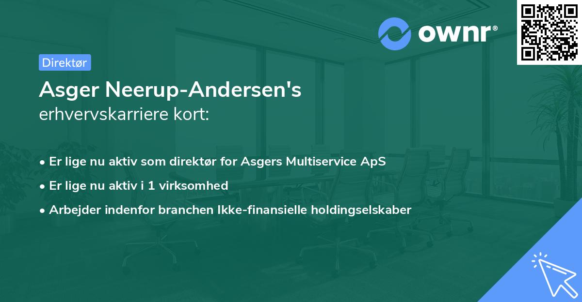 Asger Neerup-Andersen's erhvervskarriere kort