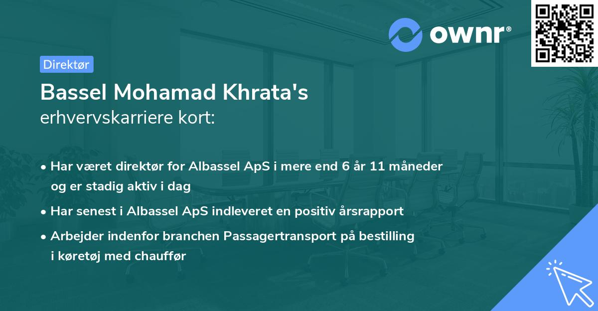 Bassel Mohamad Khrata's erhvervskarriere kort