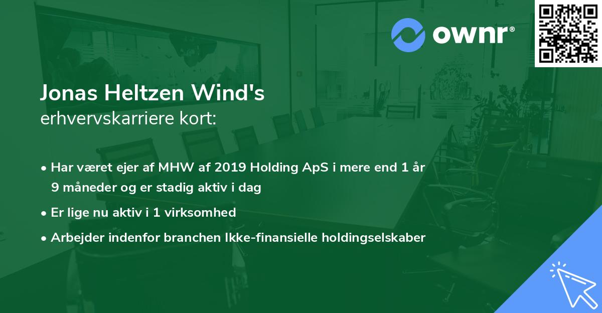 Jonas Heltzen Wind's erhvervskarriere kort