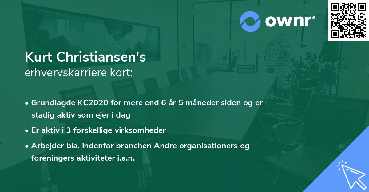 Kurt Christiansen's erhvervskarriere kort