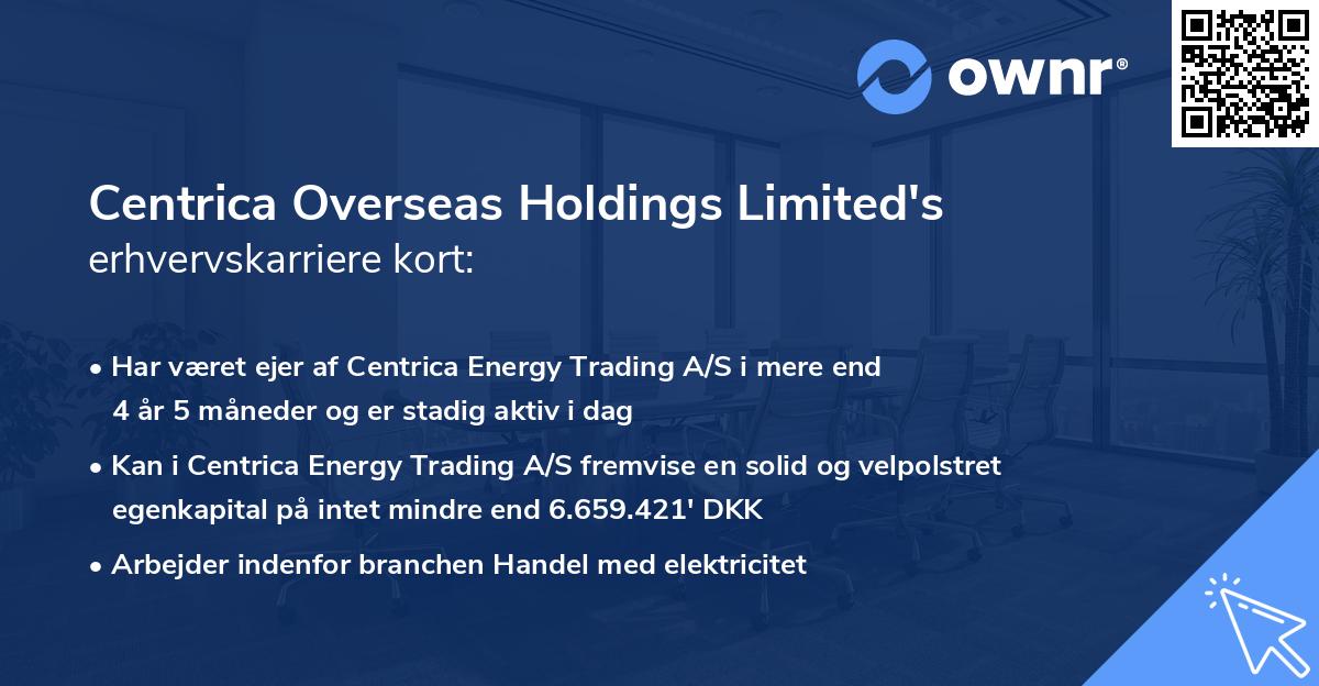 Centrica Overseas Holdings Limited's erhvervskarriere kort