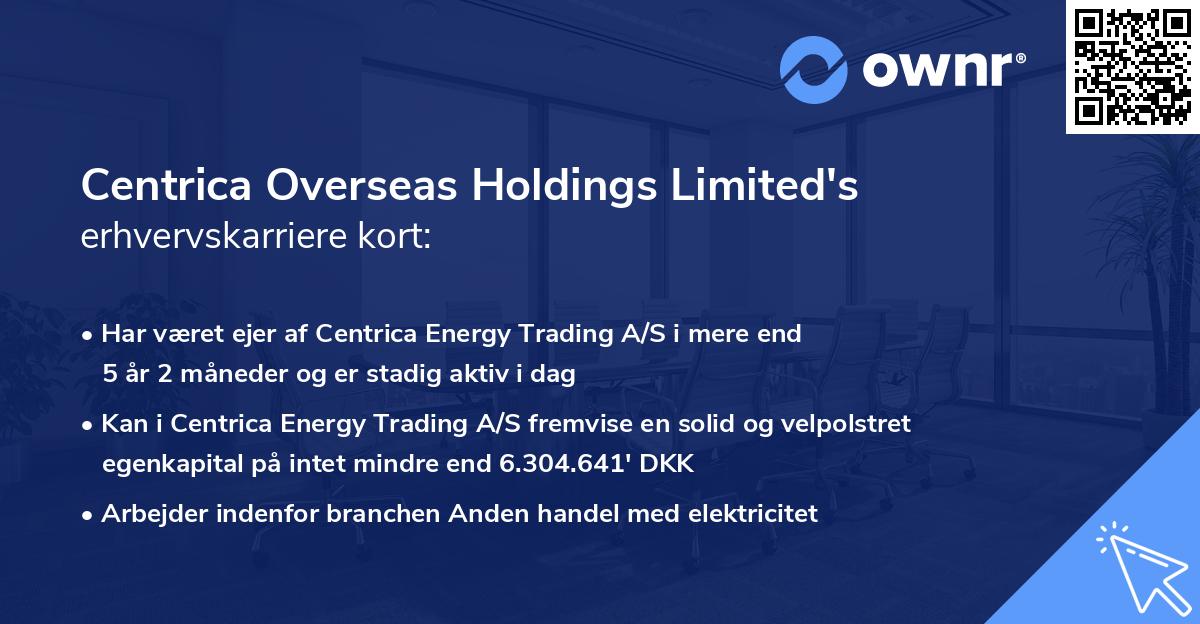 Centrica Overseas Holdings Limited's erhvervskarriere kort