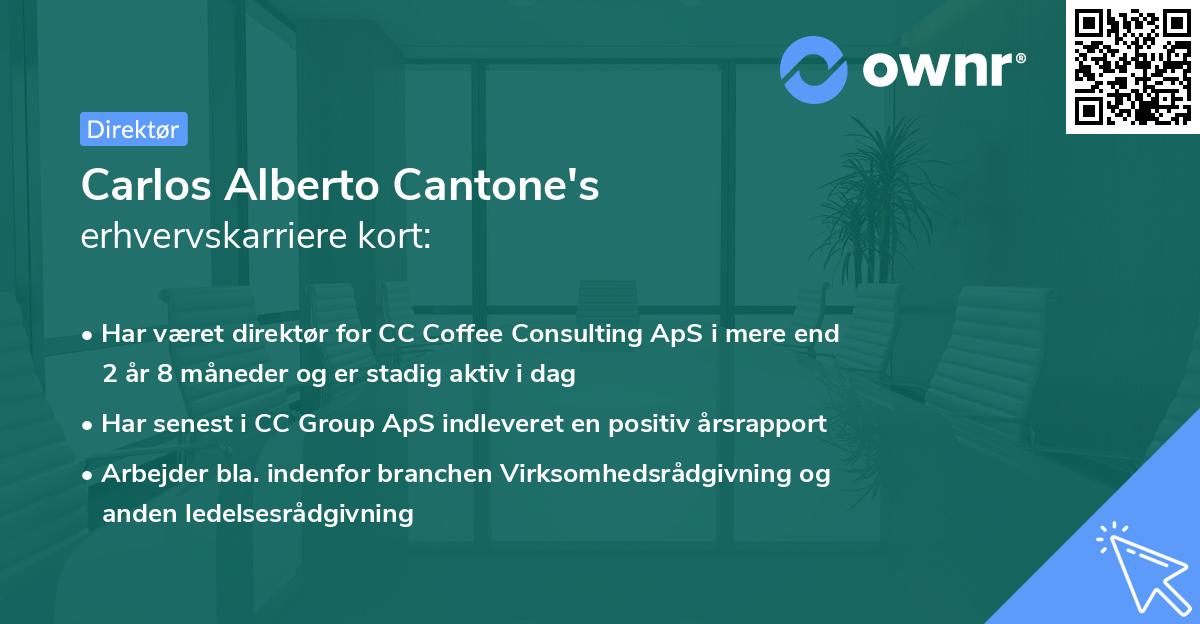 Carlos Alberto Cantone's erhvervskarriere kort