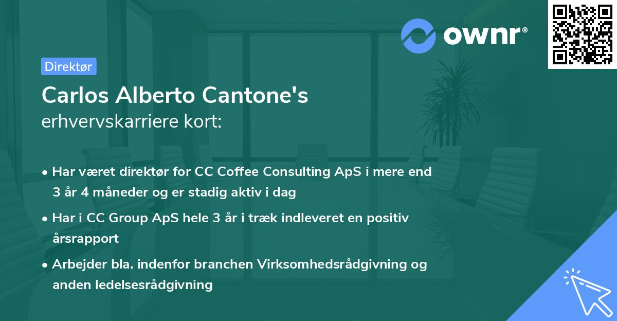 Carlos Alberto Cantone's erhvervskarriere kort
