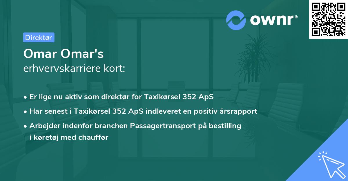 Omar Omar's erhvervskarriere kort