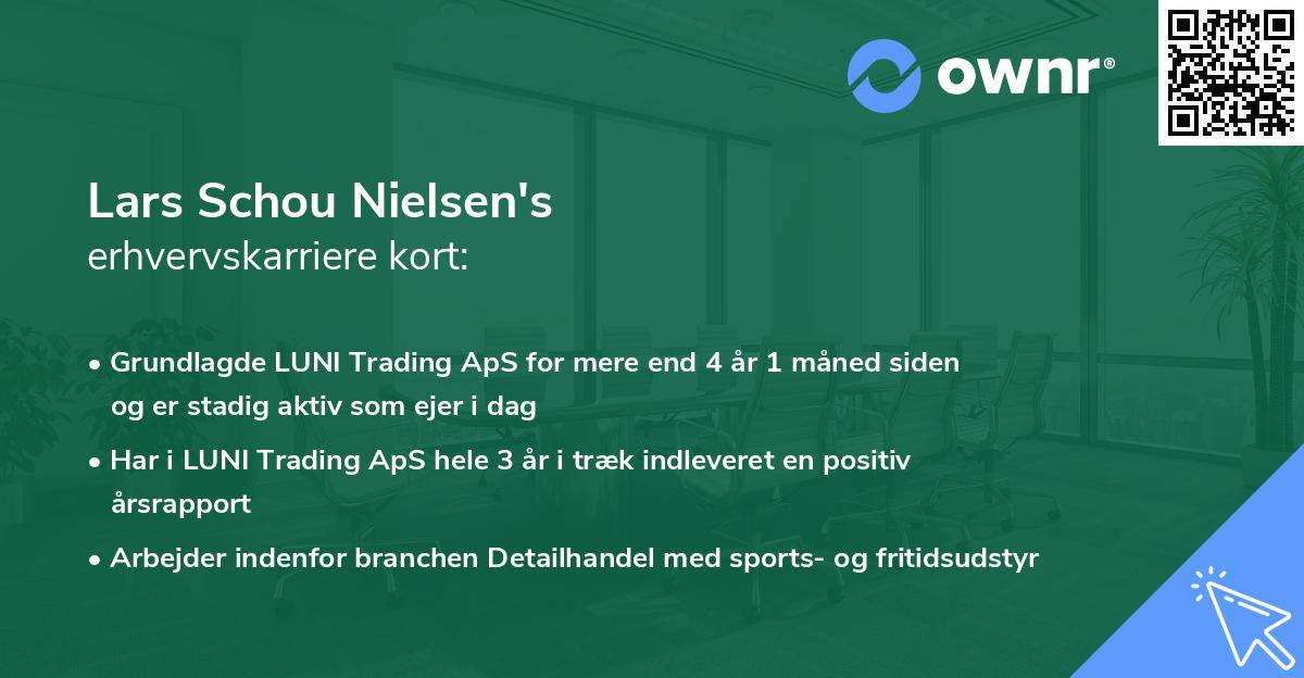 Lars Schou Nielsen's erhvervskarriere kort