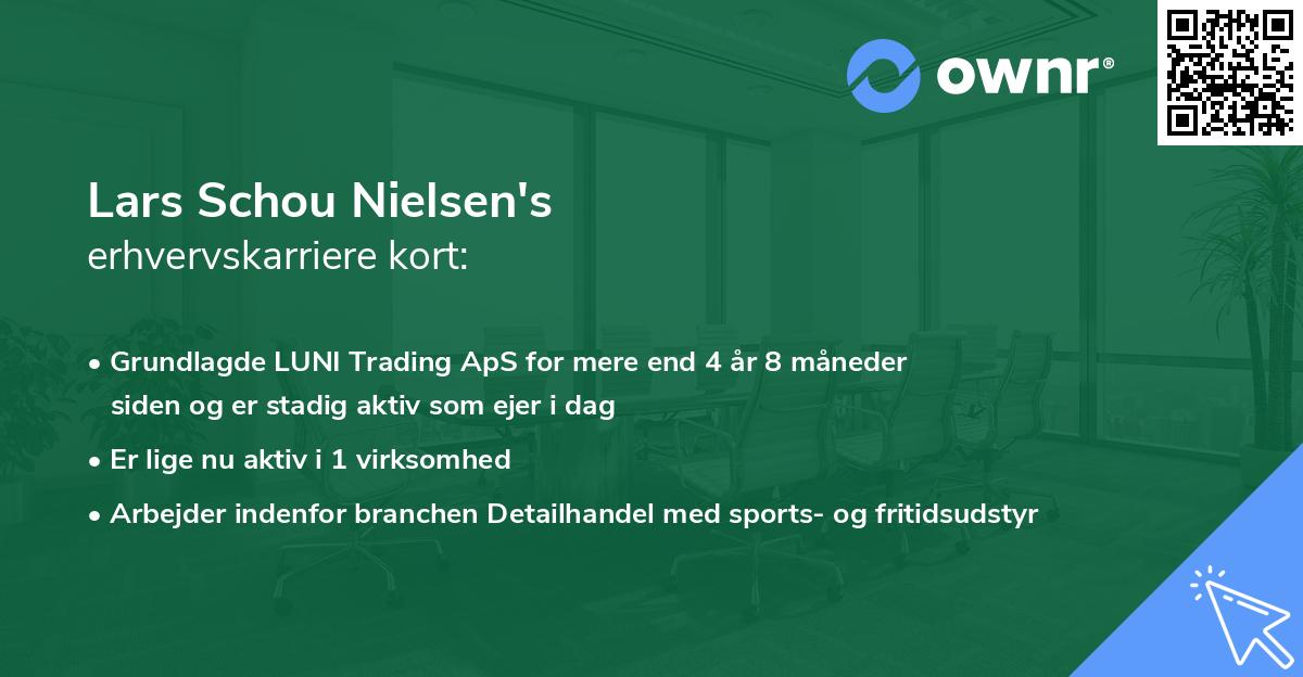 Lars Schou Nielsen's erhvervskarriere kort