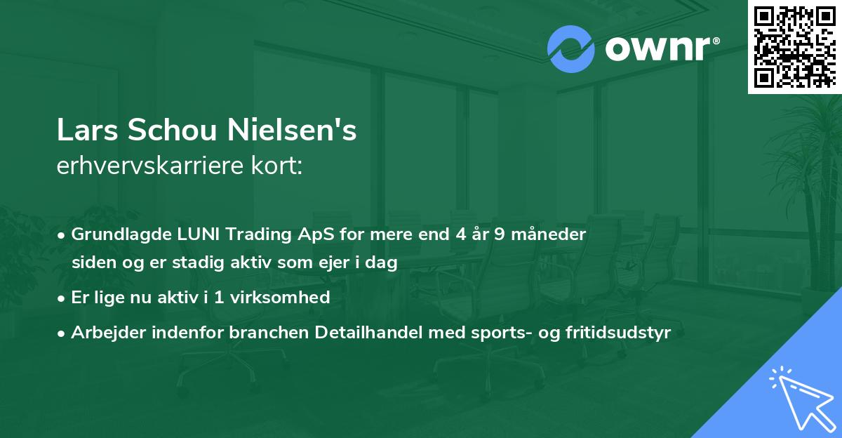Lars Schou Nielsen's erhvervskarriere kort