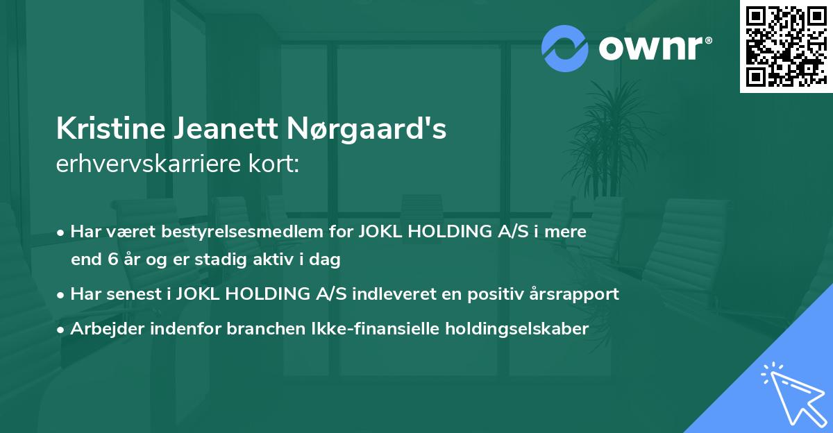 Kristine Jeanett Nørgaard's erhvervskarriere kort