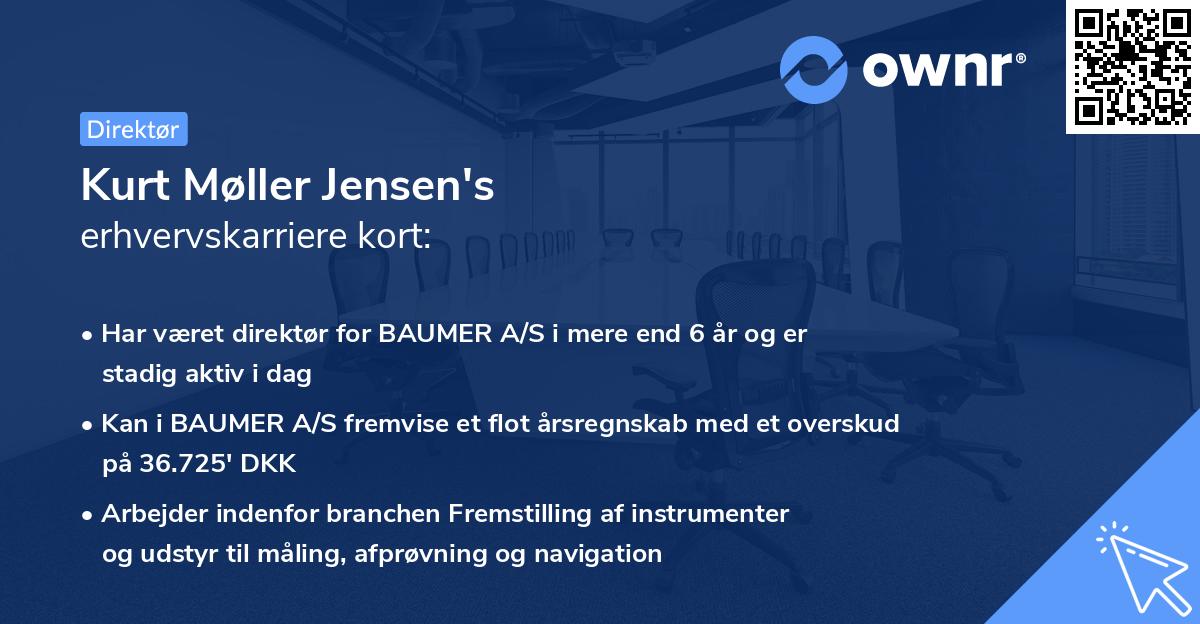 Kurt Møller Jensen's erhvervskarriere kort