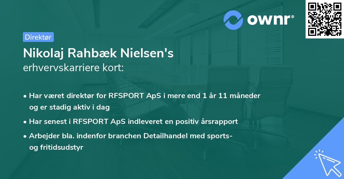 Nikolaj Rahbæk Nielsen's erhvervskarriere kort