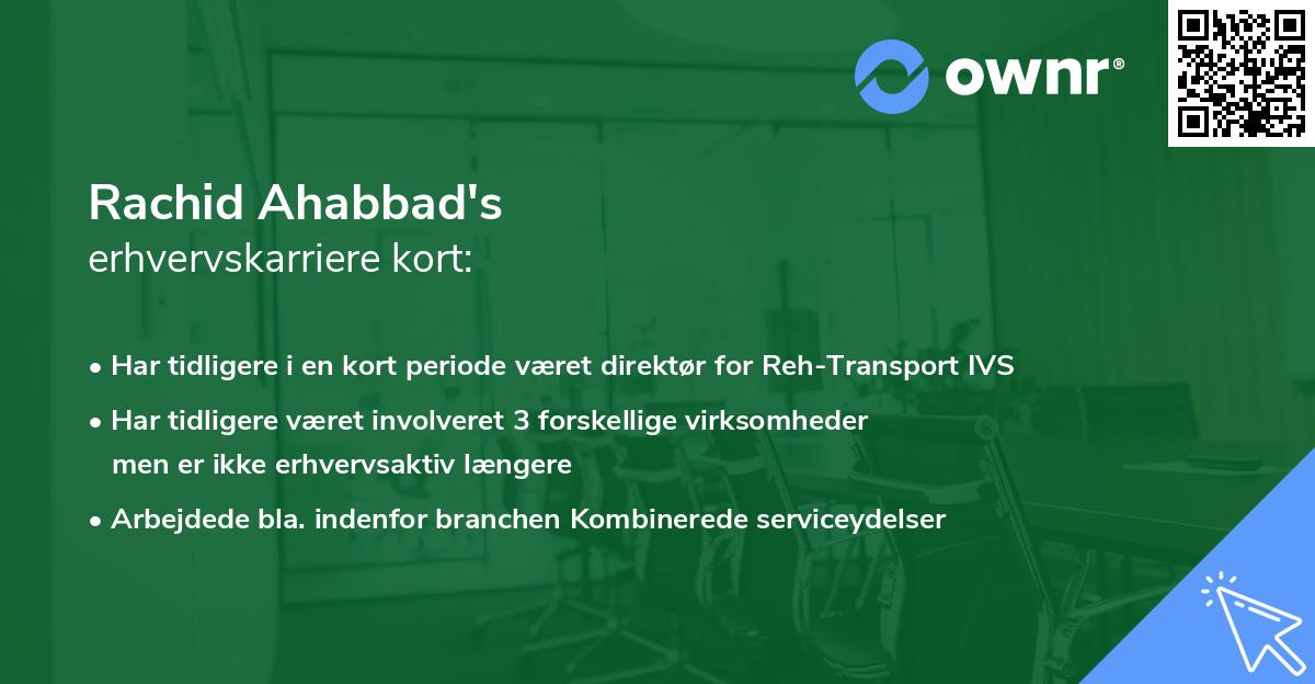 Rachid Ahabbad's erhvervskarriere kort