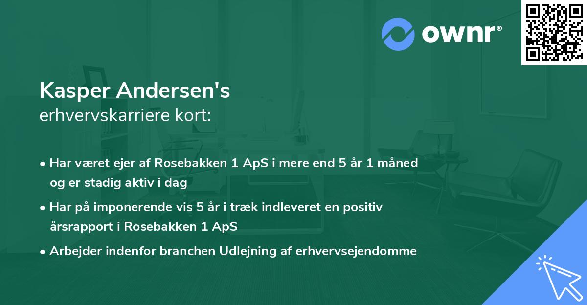 Kasper Andersen's erhvervskarriere kort