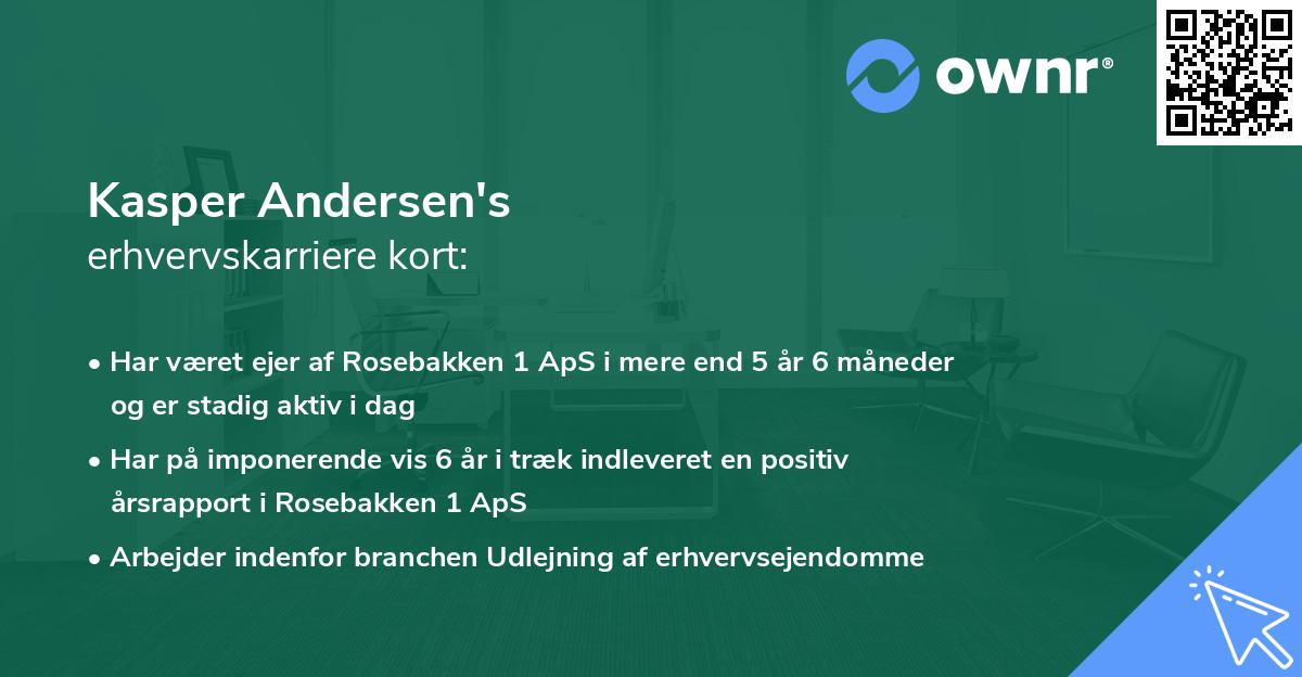 Kasper Andersen's erhvervskarriere kort