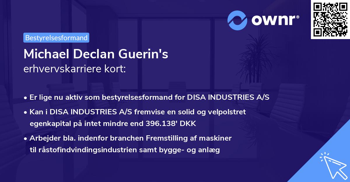 Michael Declan Guerin's erhvervskarriere kort