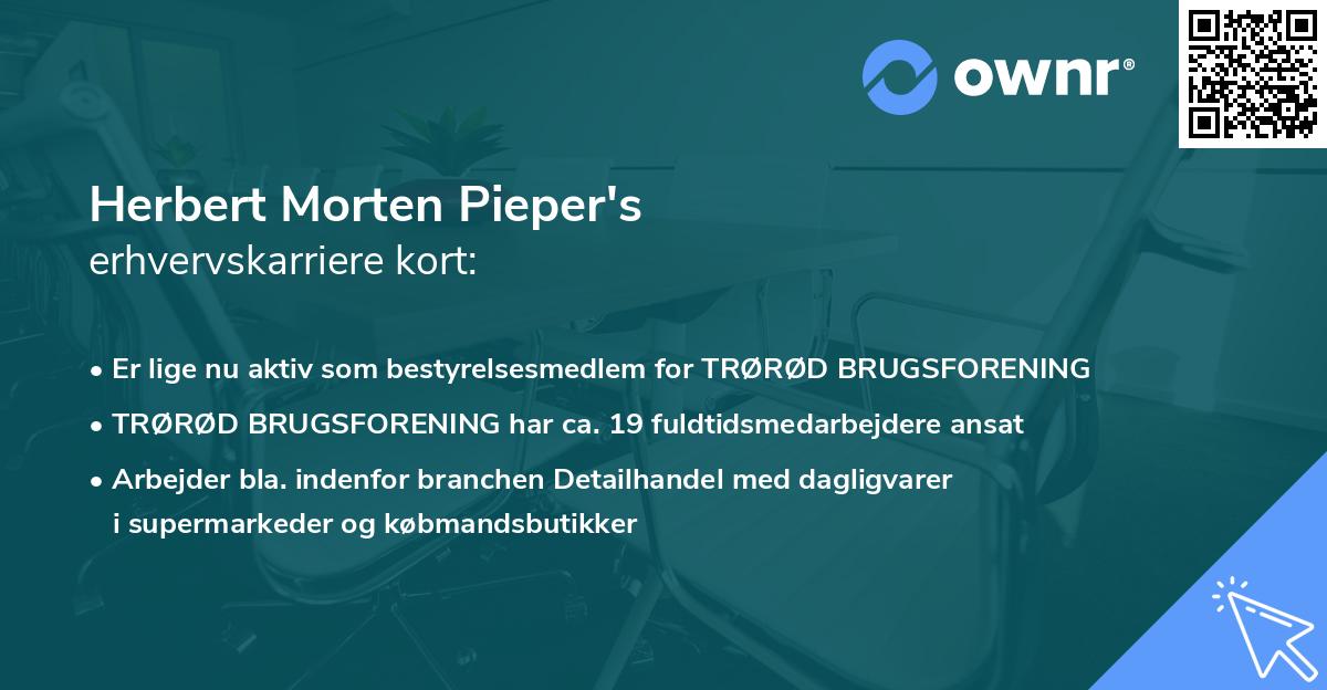 Herbert Morten Pieper's erhvervskarriere kort