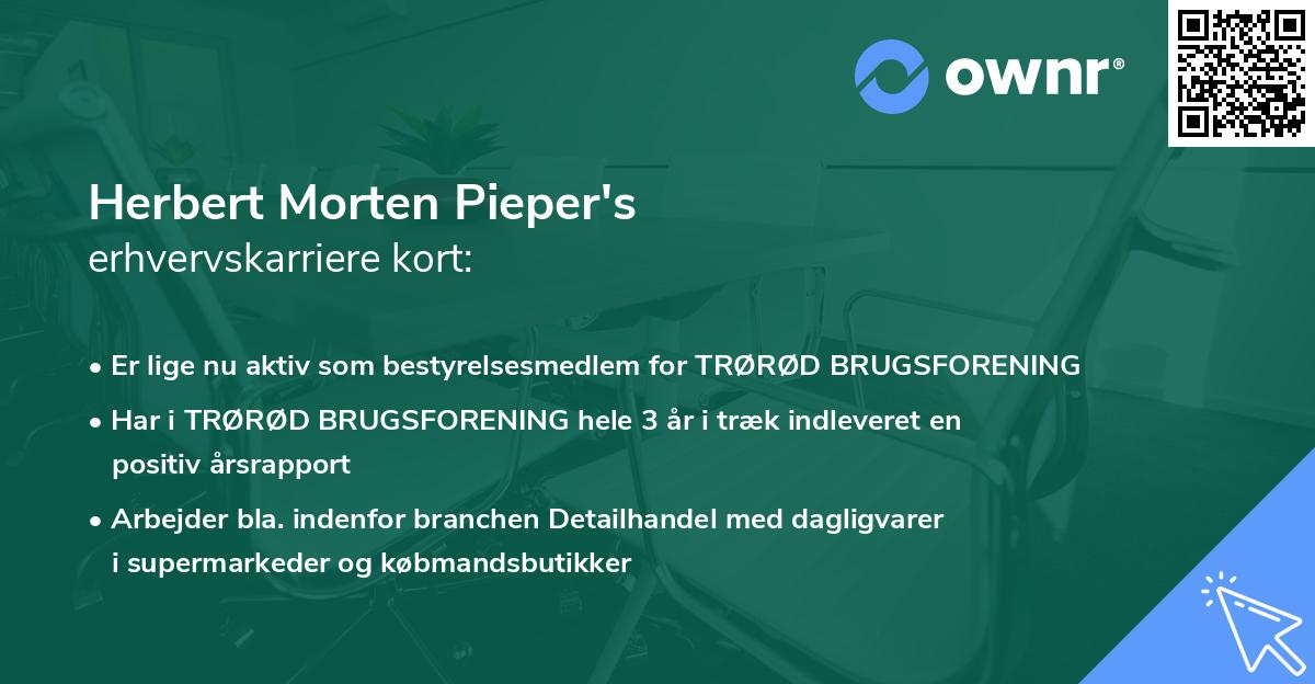 Herbert Morten Pieper's erhvervskarriere kort