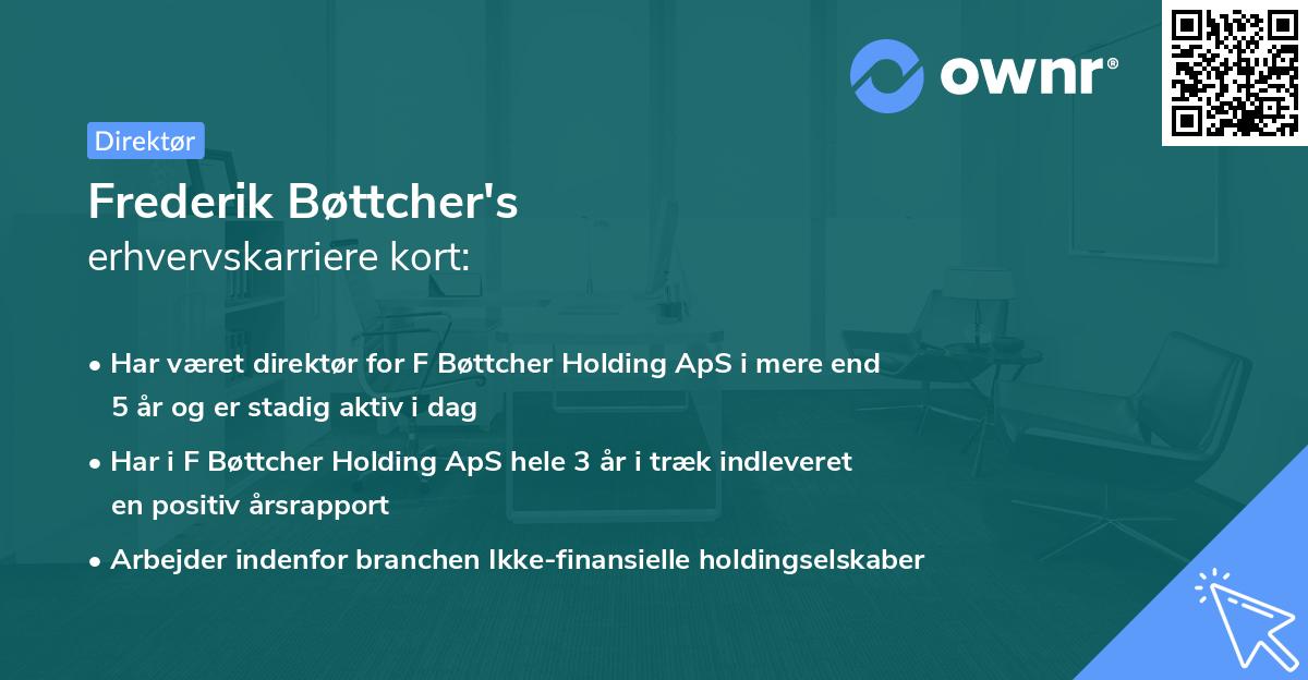 Frederik Bøttcher's erhvervskarriere kort