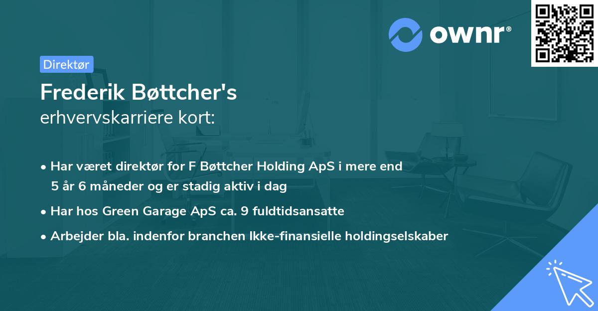 Frederik Bøttcher's erhvervskarriere kort