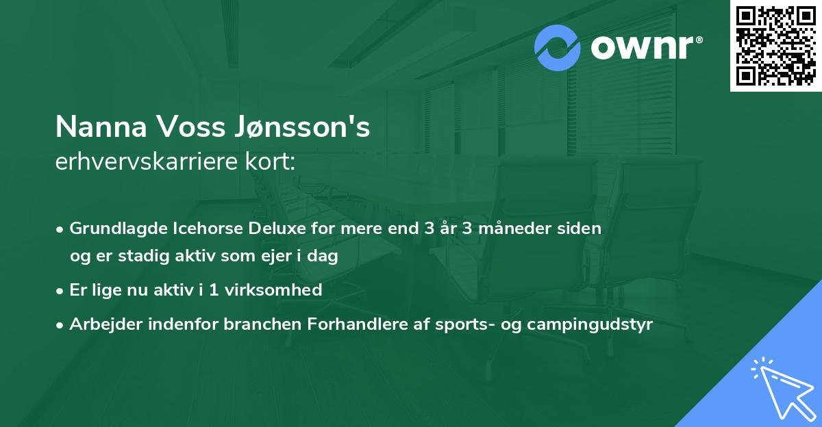 Nanna Voss Jønsson's erhvervskarriere kort