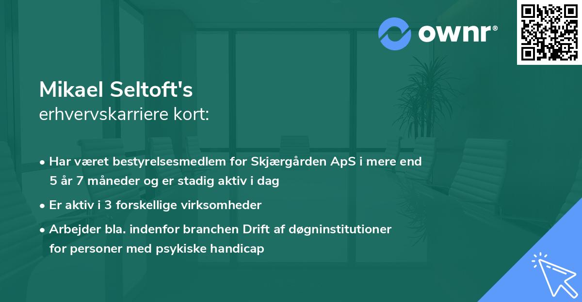 Mikael Seltoft's erhvervskarriere kort