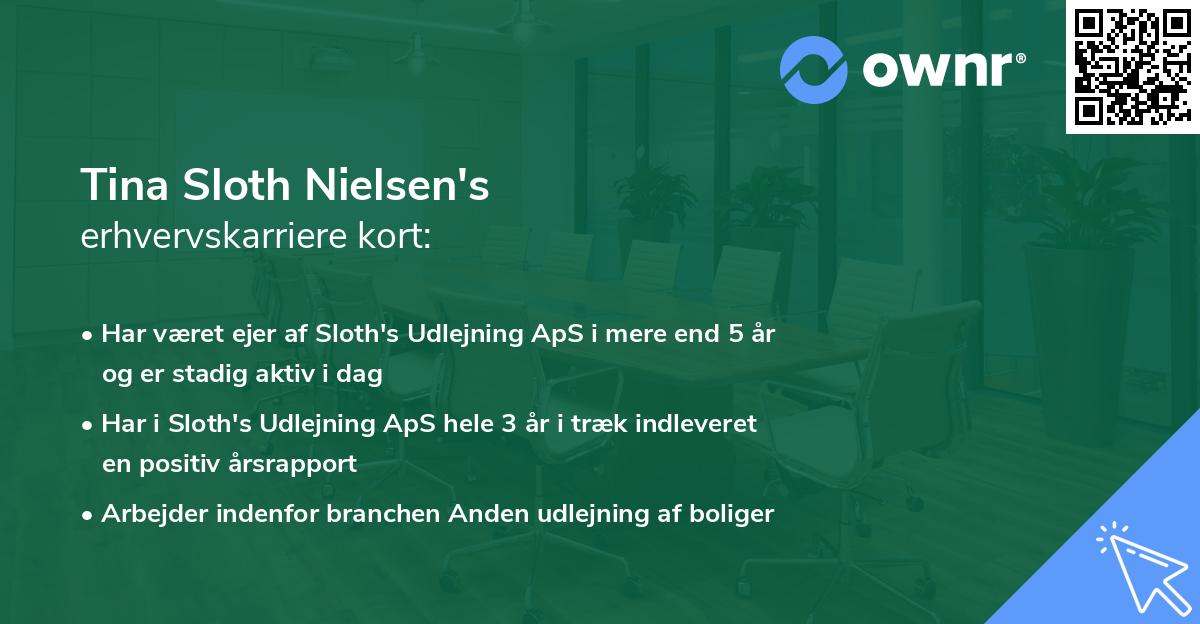Tina Sloth Nielsen's erhvervskarriere kort