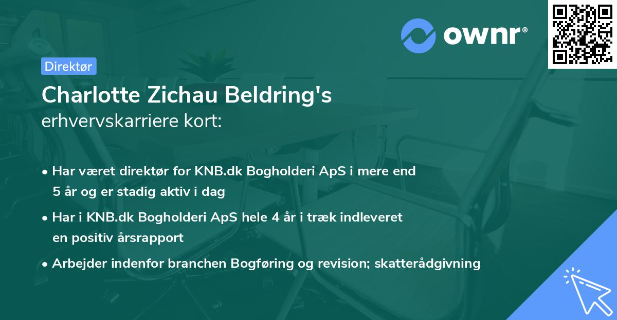 Charlotte Zichau Beldring's erhvervskarriere kort