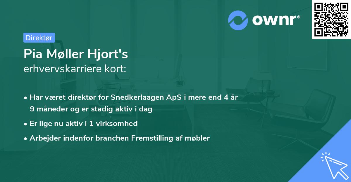 Pia Møller Hjort's erhvervskarriere kort