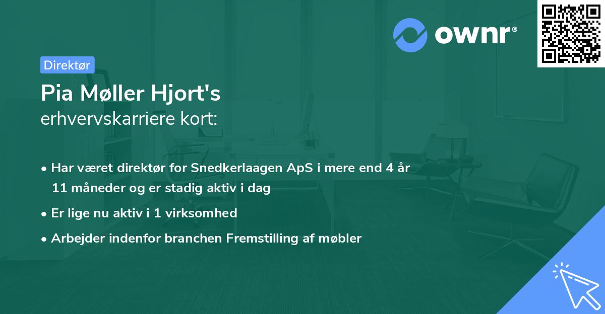 Pia Møller Hjort's erhvervskarriere kort