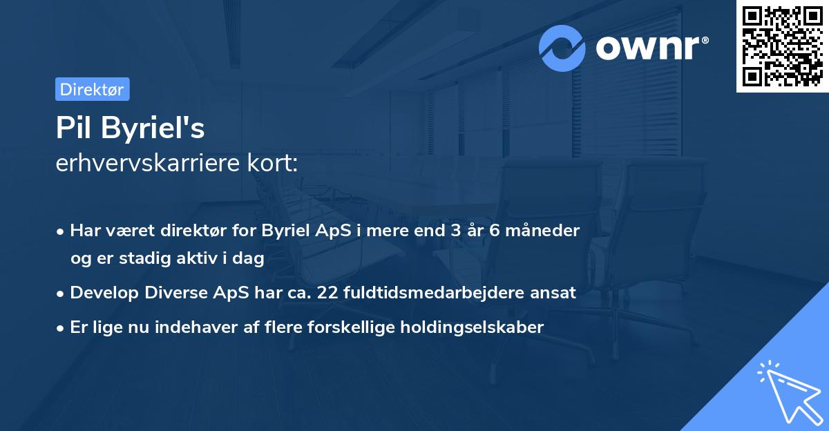 Pil Byriel's erhvervskarriere kort