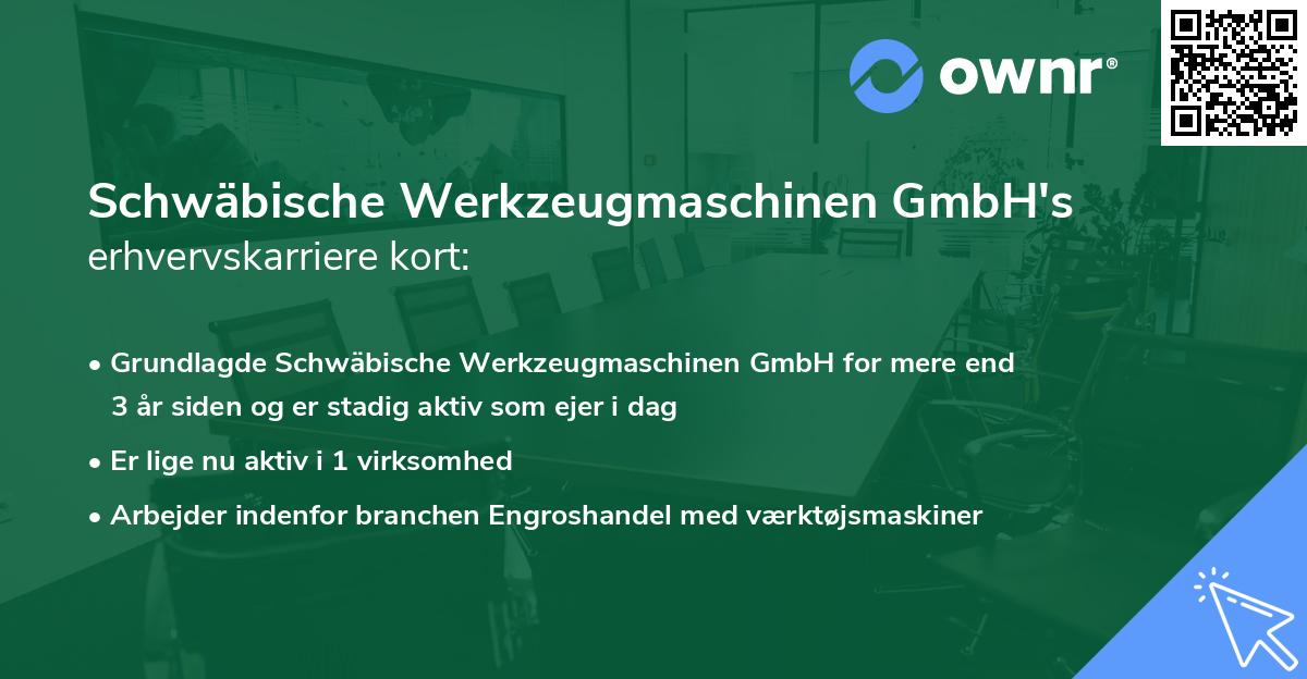 Schwäbische Werkzeugmaschinen GmbH's erhvervskarriere kort